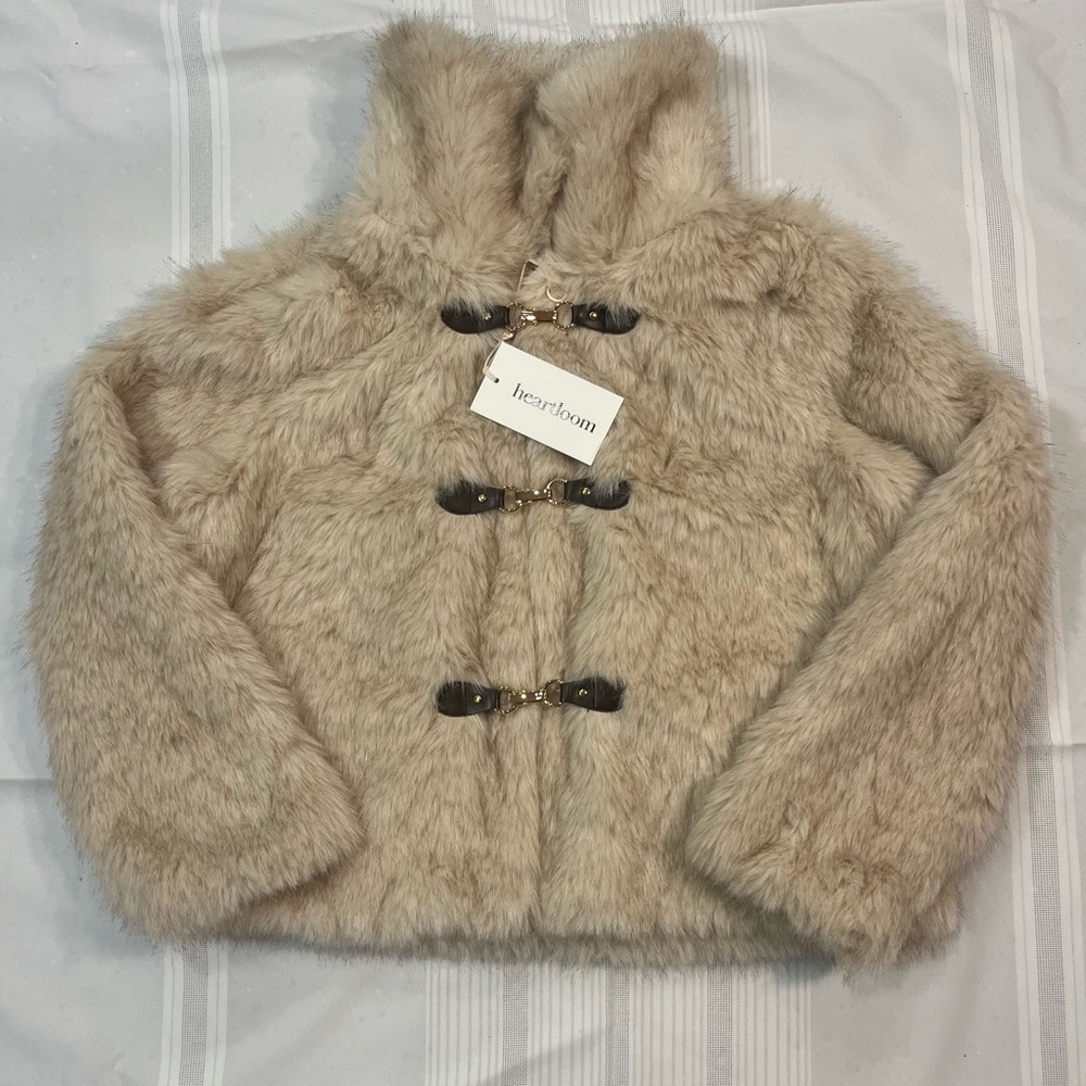Heartloom Faux Fur Jacket - Cream